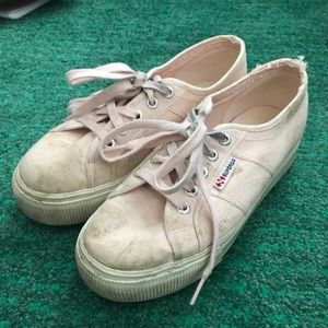 Pink Superga Platform Sneakers
